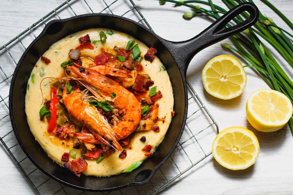 New Orleans Bbq Shrimp And Grits
 New Orleans Style BBQ Shrimp and Cheesy Grits • Fridgg