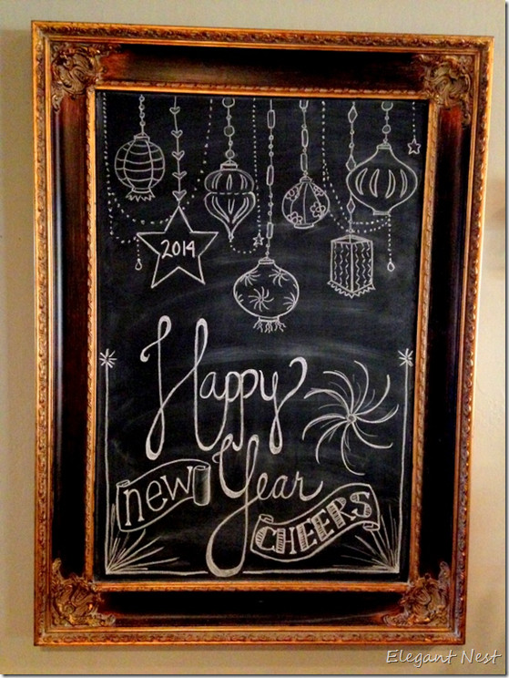 New Year Chalkboard Ideas
 Elegant Nest Happy New Year Chalk Art…