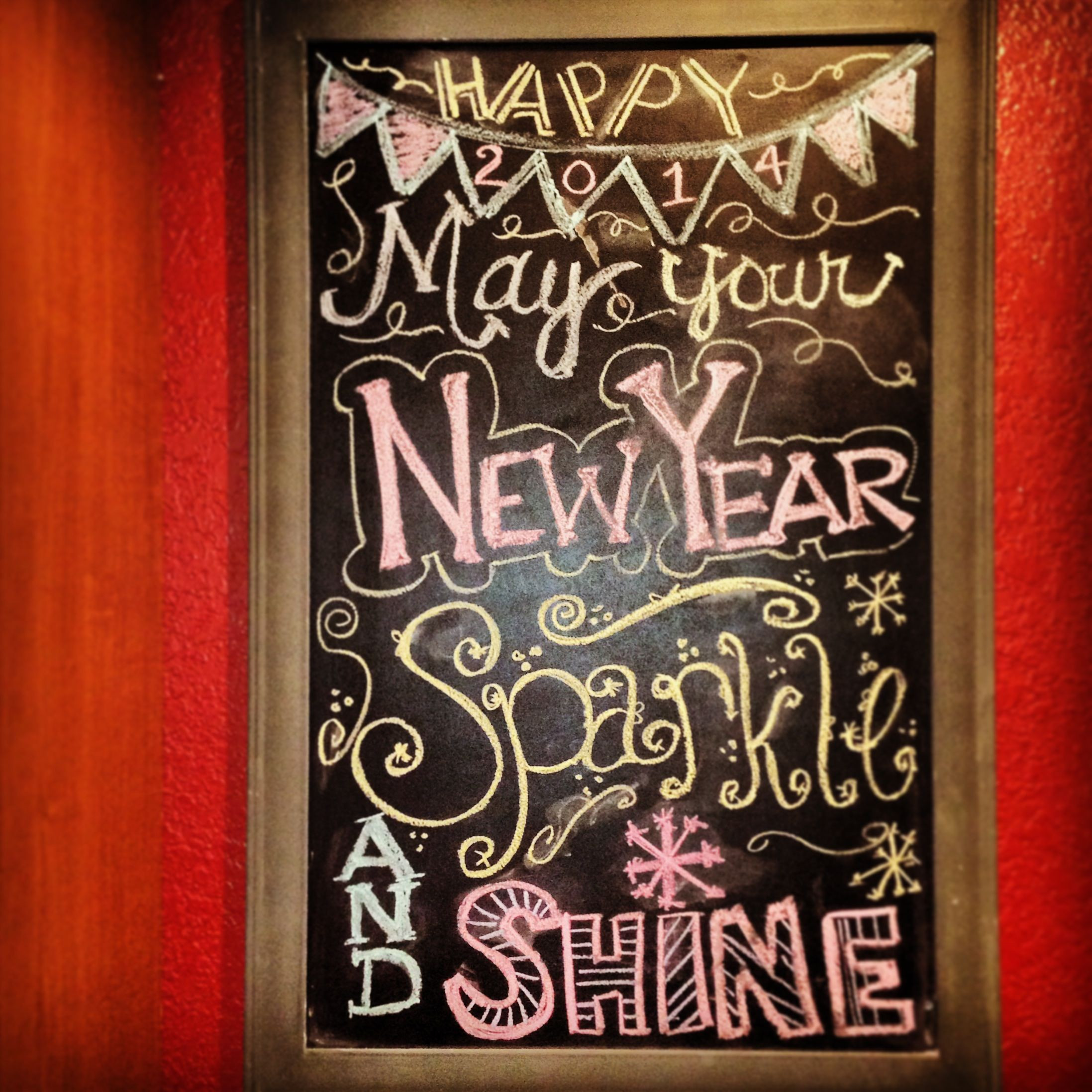 New Year Chalkboard Ideas
 New Years Eve Chalkboard Idea May your New Year SPARKLE