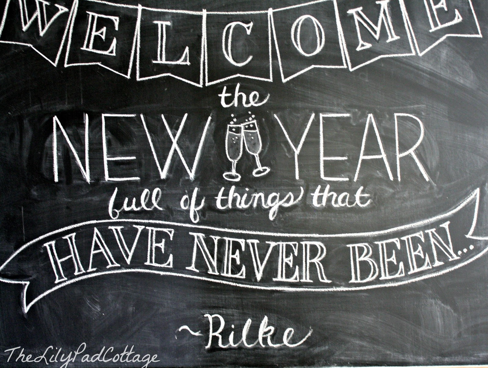 New Year Chalkboard Ideas
 New Years Chalkboard The Lilypad Cottage