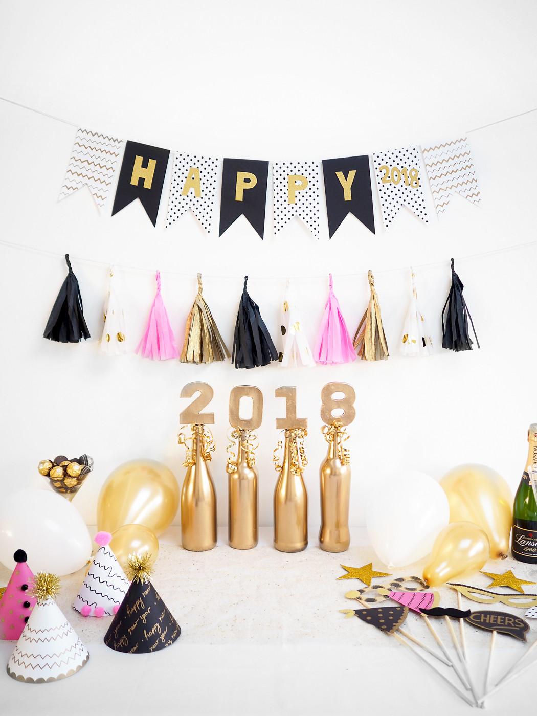 New Year DIY Decorations
 DIY New Years Eve Decorations Pink & Gold Bang on Style