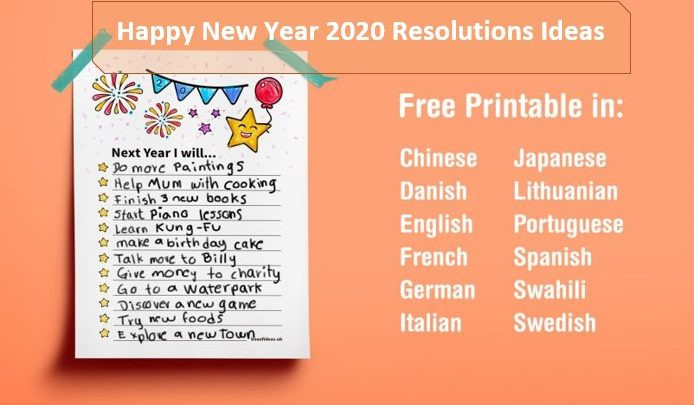 New Year Resolution Ideas 2020
 Happy New Year 2020 Resolution Best Ideas & Quotes for