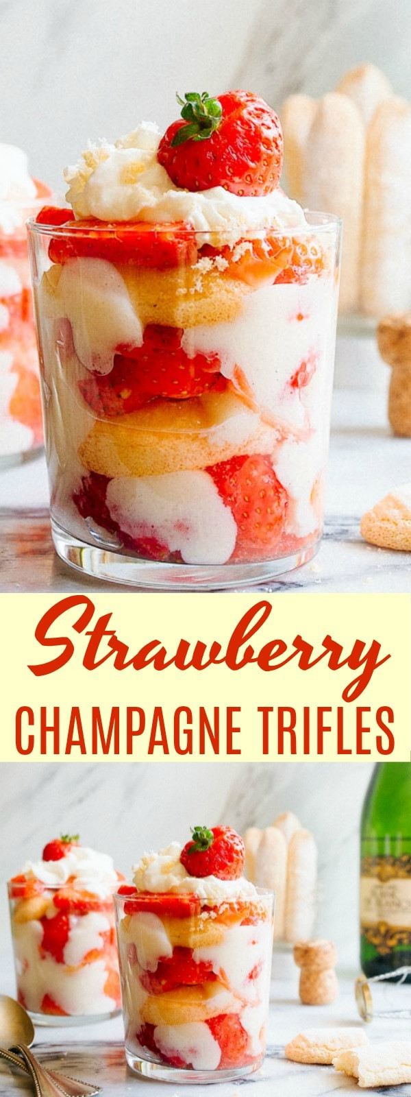 New Year'S Day Desserts
 Strawberry Champagne Trifles for Two
