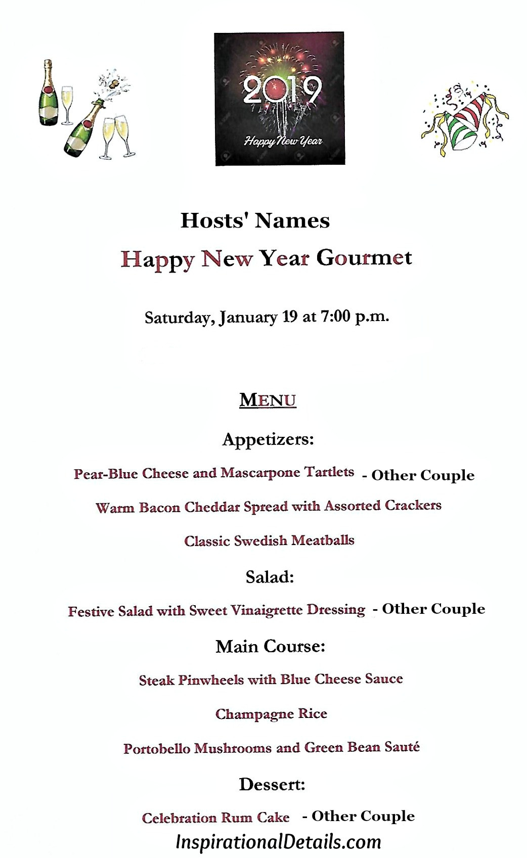 New Year'S Eve Dinner Party Menu Ideas
 New Years Eve Dinner Party