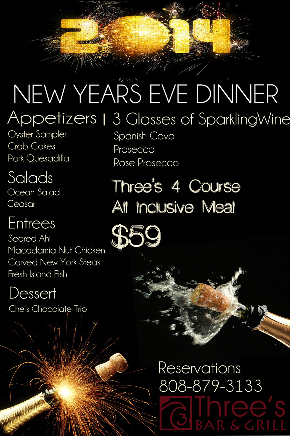 New Years Dinner Menue
 New Years Eve Dinner Menu