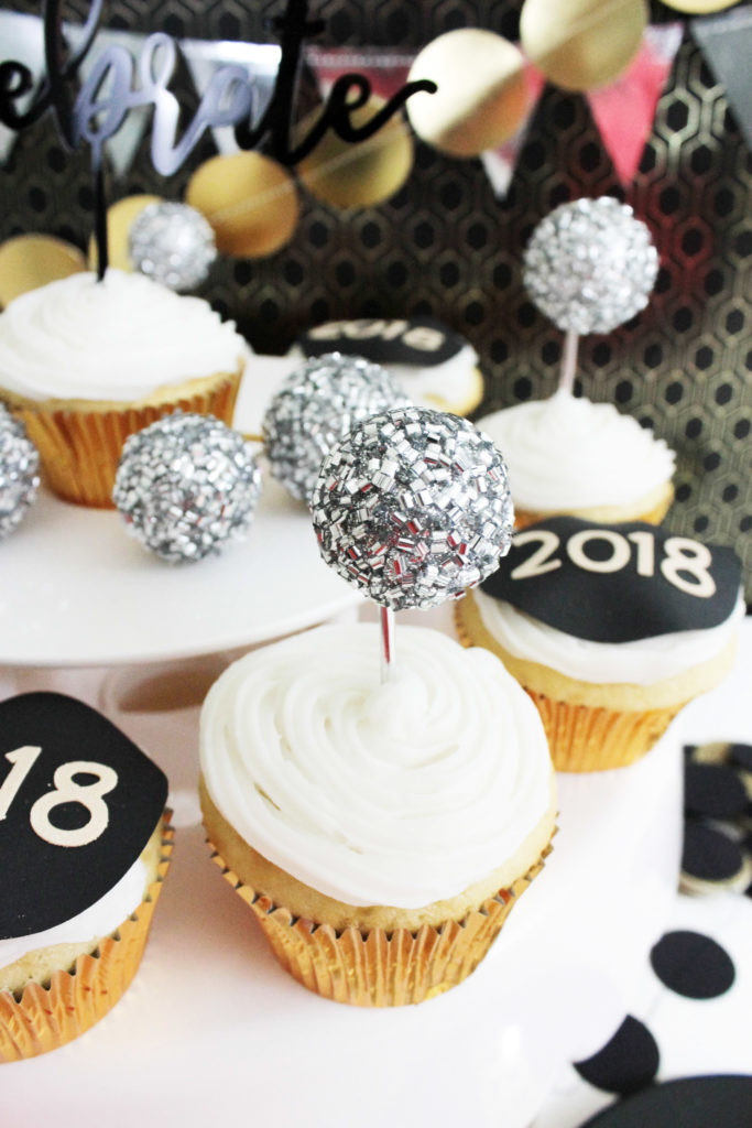 New Years Eve Cupcakes
 A Sparkly Rose Gold New Years Eve Party B Lovely Events