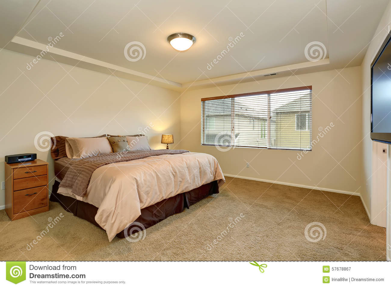 Nice Master Bedroom
 Nice Master Bedroom With Simple Decor Stock Image Image