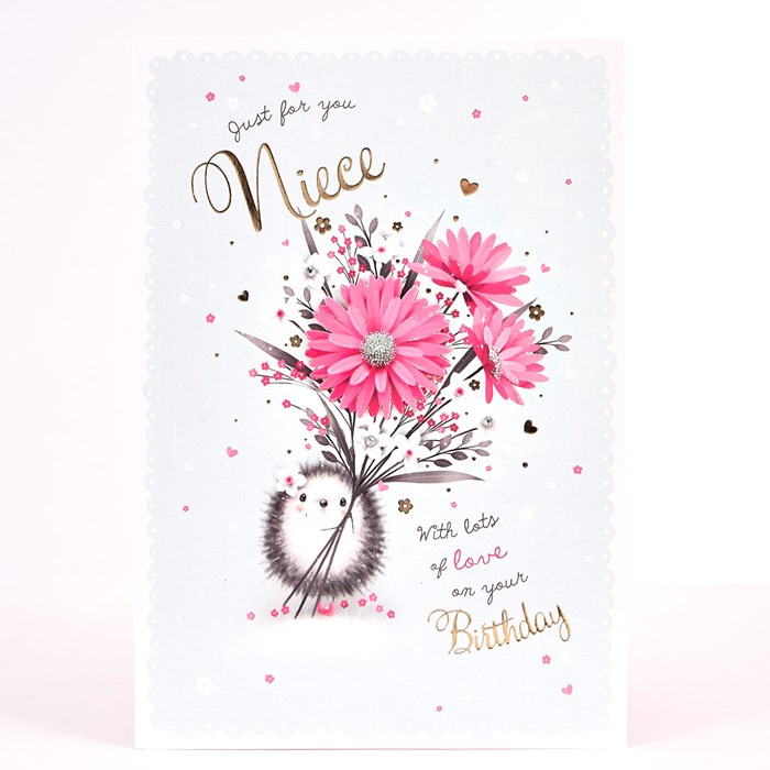 Niece Birthday Cards
 Signature Collection Birthday Card Niece Hedgehog £1