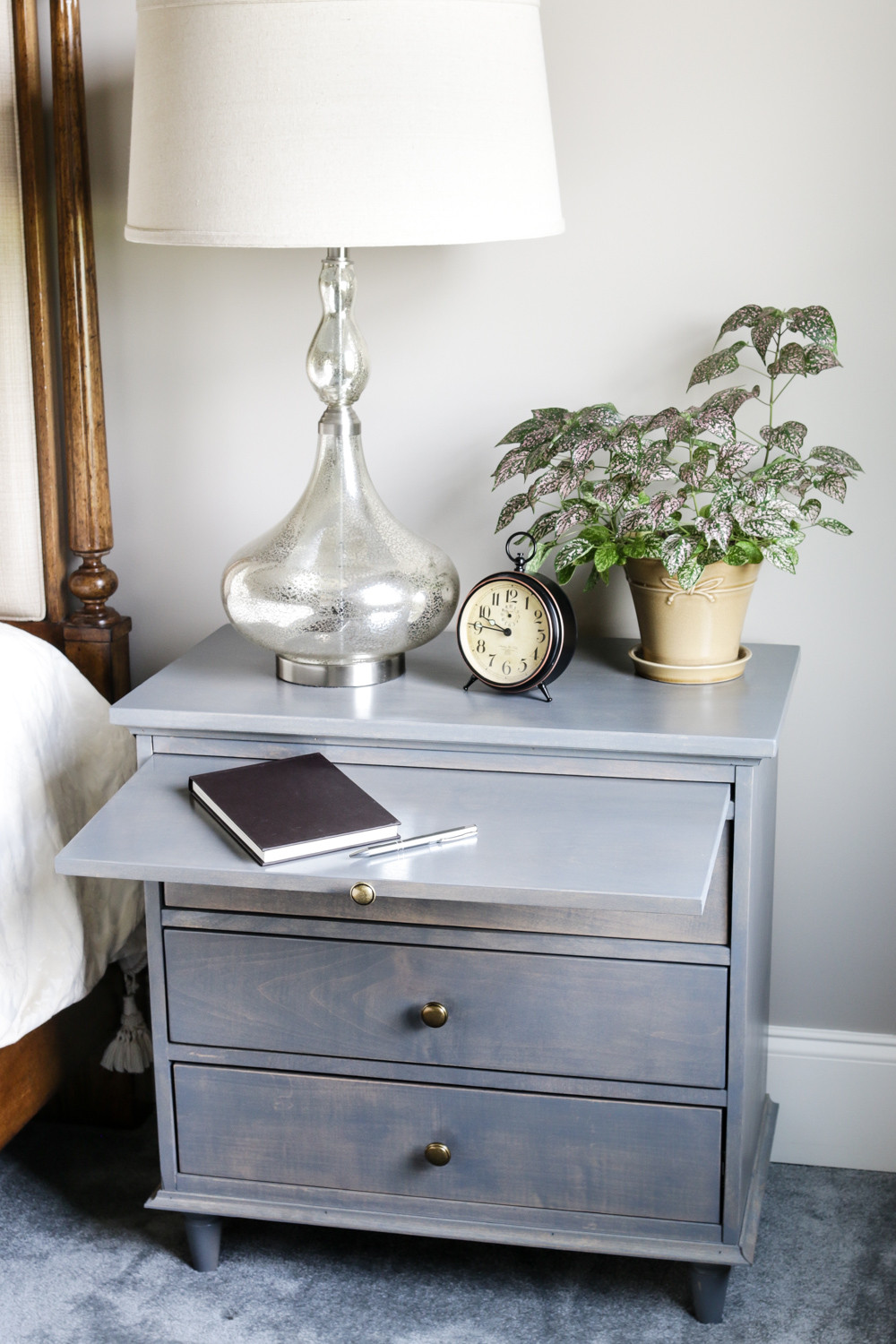 Nightstand DIY Plans
 DIY Nightstand plans with writing tray – The House of Wood