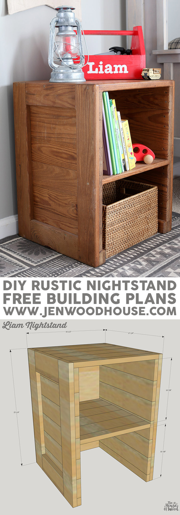 Nightstand DIY Plans
 Free Plans DIY Rustic Nightstand