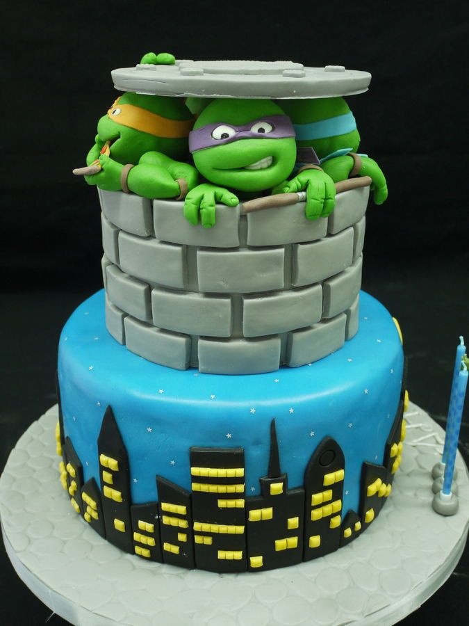 Ninja Turtle Birthday Cake Ideas
 The purple ninja TNT in 2019
