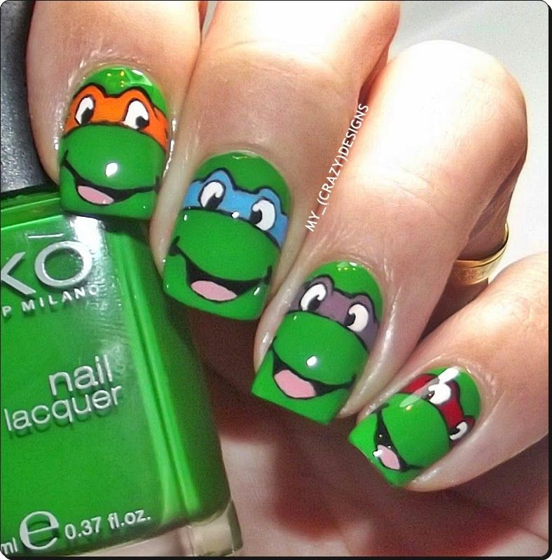 Ninja Turtle Nail Art
 Ninja Turtles nails