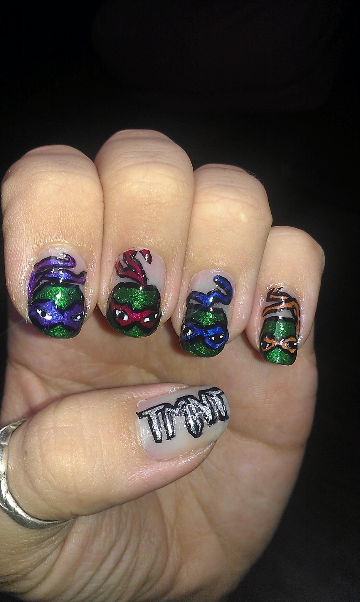 Ninja Turtle Nail Art
 tmnt teenage mutant ninja turtles nail art With images