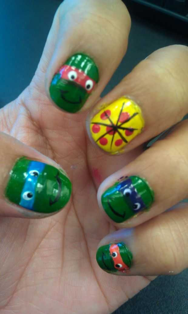 Ninja Turtle Nail Art
 12 Innovative Turtle Nail Designs Animal Print Nail Art