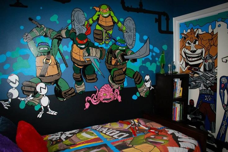Ninja Turtles Kids Room
 Hand painted by myself Teenage Mutant Ninja Turtle