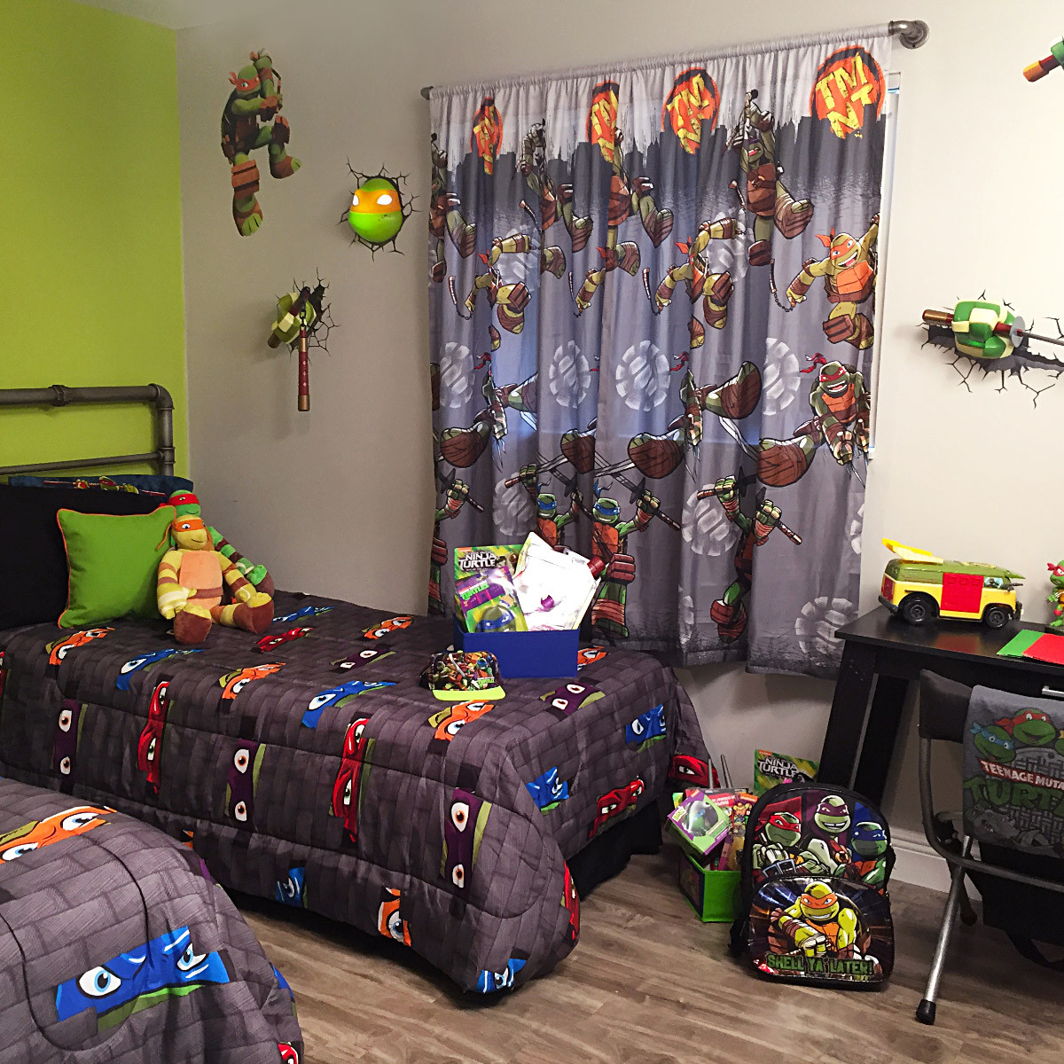 Ninja Turtles Kids Room
 A Shell Shocked TMNT Bedroom
