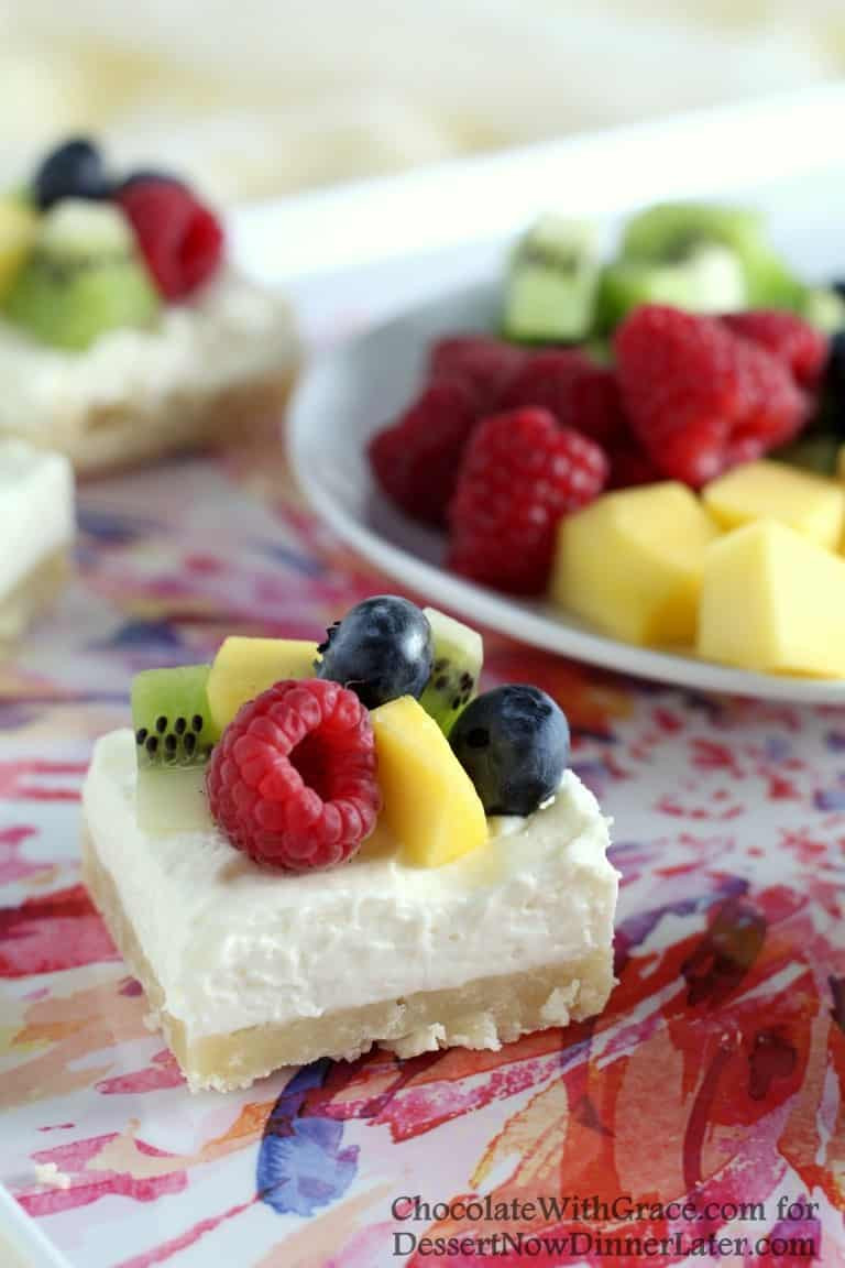 No Bake Fruit Desserts
 Fruit Cheesecake Bars Dessert Now Dinner Later