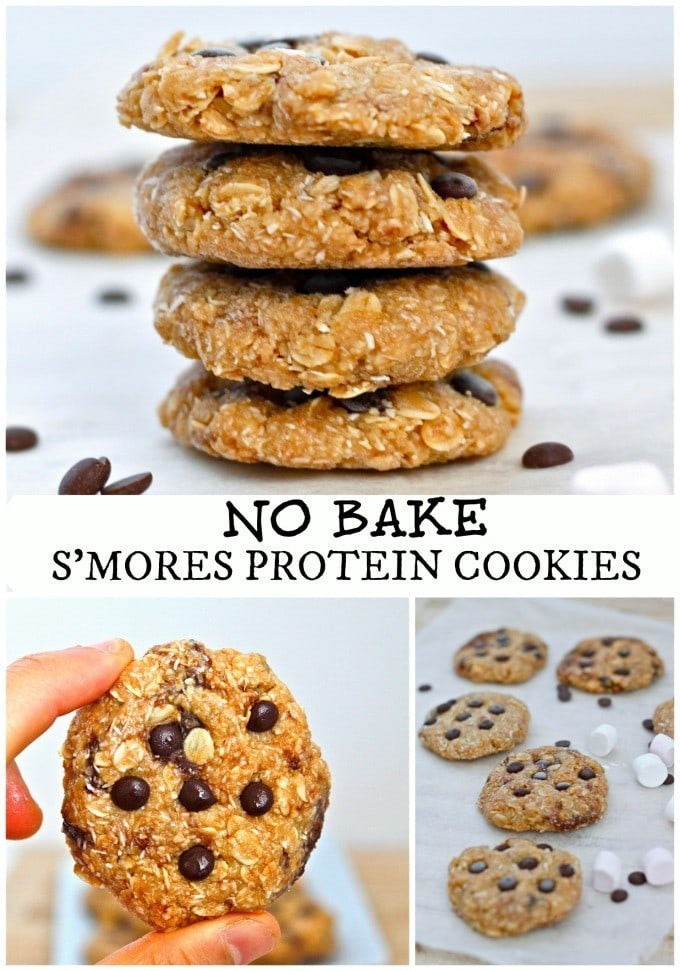 No Bake Protein Cookies
 No Bake S mores Protein Cookies