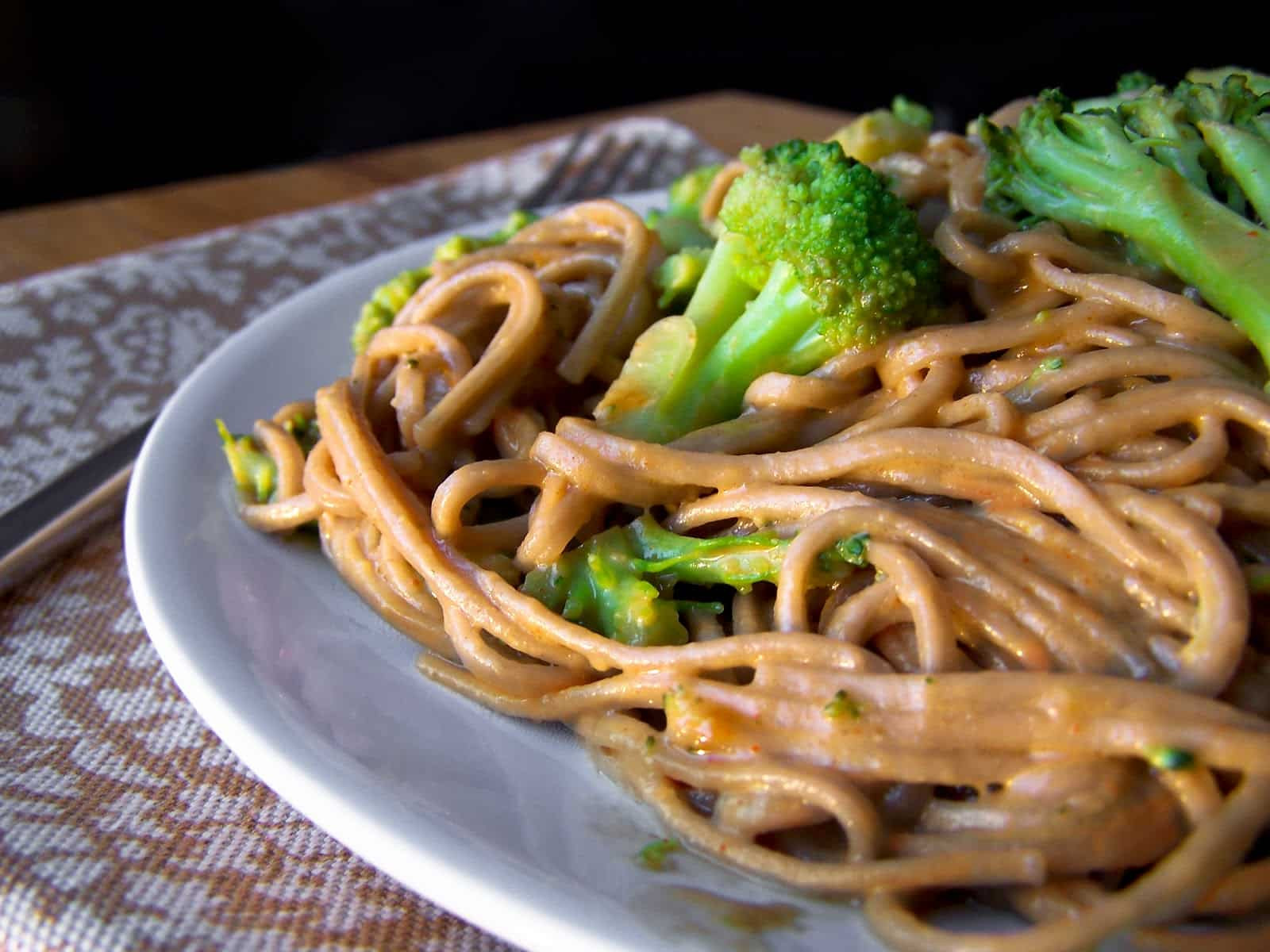 Noodles With Peanut Sauce
 Chinese Noodles with Broccoli in Peanut Sauce Recipe 6
