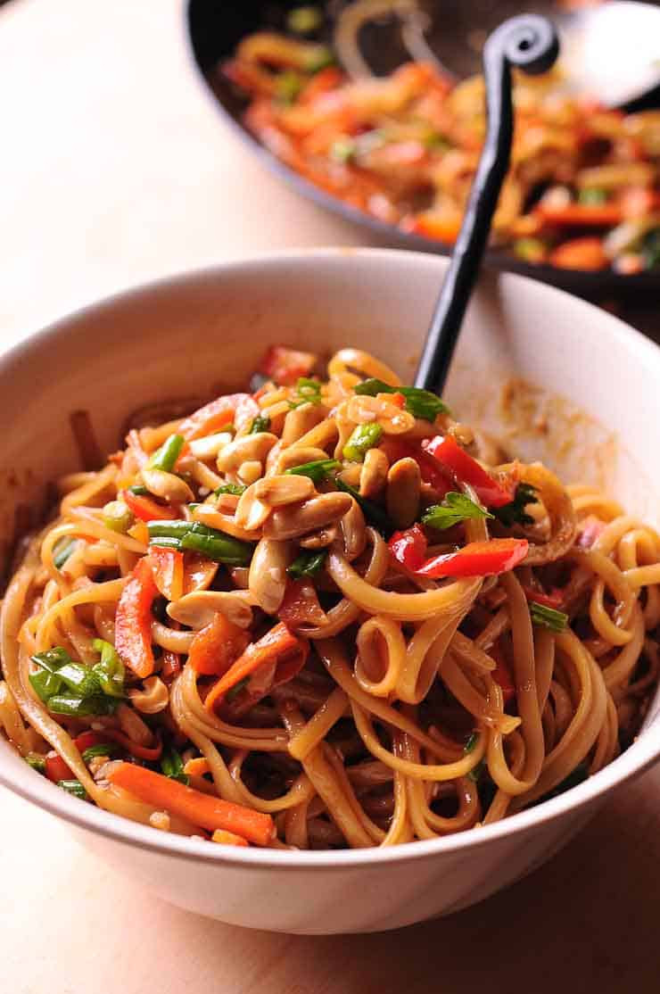 Noodles With Peanut Sauce
 Easy Thai Noodles With Peanut Sauce What s In The Pan