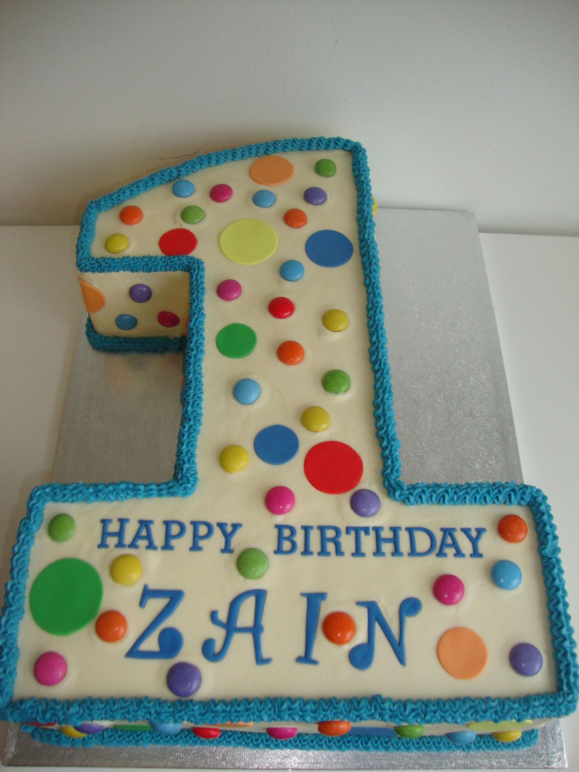 Number 1 Birthday Cake
 Polka Dot Number 1 Cake Celebration Cakes Cakeology