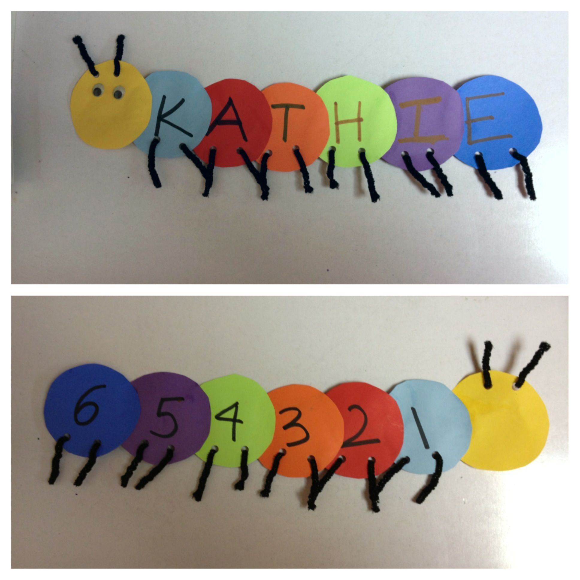 Number Crafts For Preschoolers
 Preschool craft Spelling Names with Alphabet and number