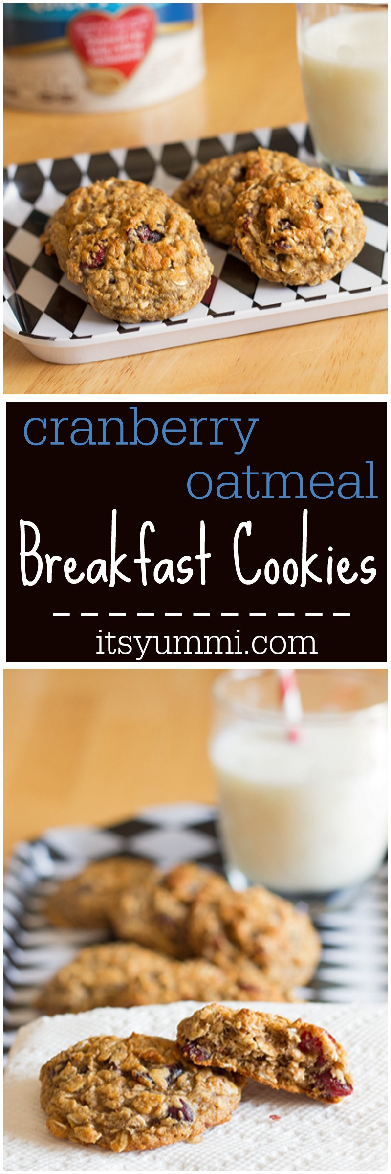 Oatmeal Breakfast Cookies
 Cranberry Oatmeal Breakfast Cookies ⋆ Its Yummi
