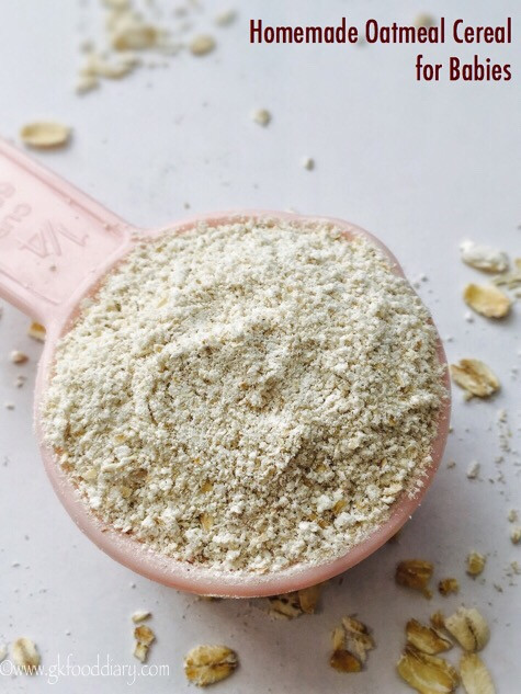 Oats For Baby
 Homemade Oatmeal Cereal Powder for Babies and Toddlers