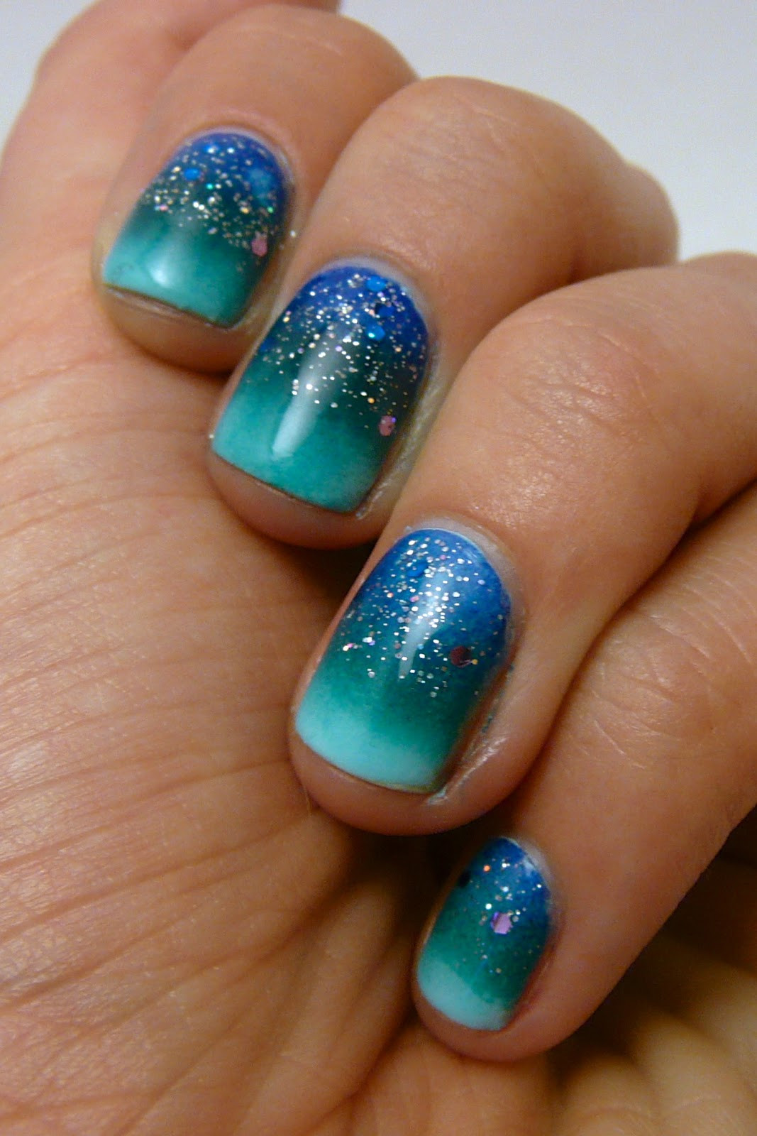 Ocean Nail Art
 Casa de Polish Ocean Gra nt Nails