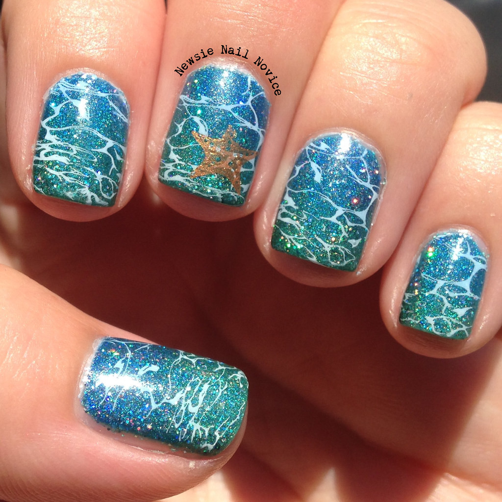 Ocean Nail Art
 Literary Lacquers Ocean Nail Art