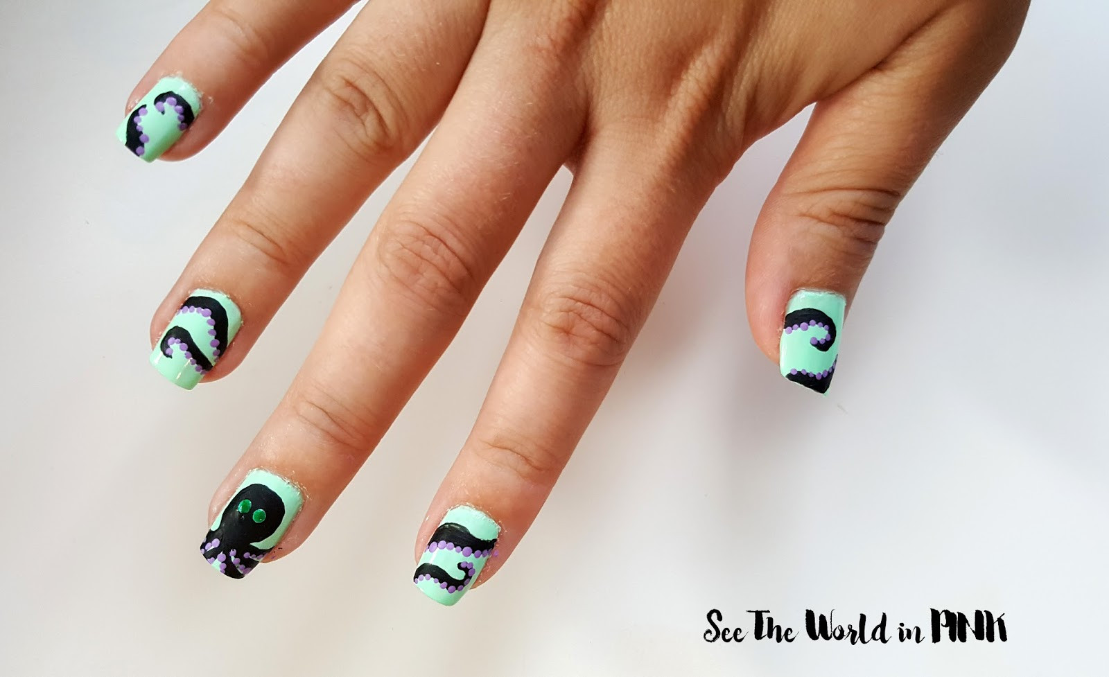 Octopus Nail Art
 Manicure Monday Octopus Nail Art Monthly Pedicure