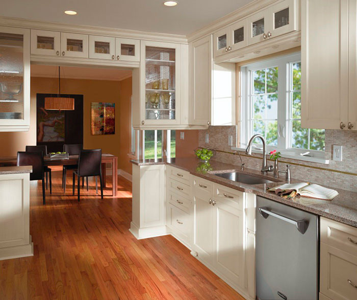 Off White Kitchen Cabinets
 f White Cabinets in Casual Kitchen Kitchen Craft Cabinetry