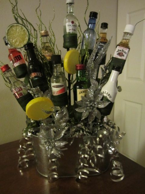Office Holiday Gift Exchange Ideas
 Booze Bouquet for my office Christmas t exchange