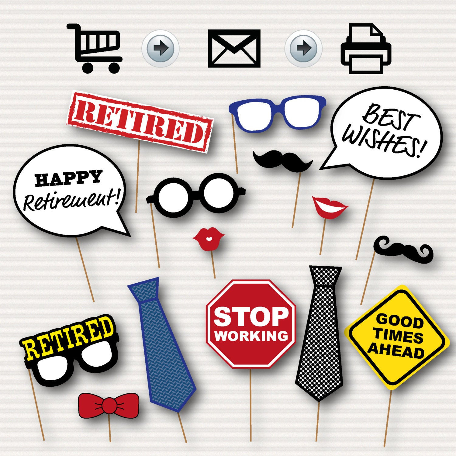 Office Retirement Party Ideas
 Printable Retirement Booth Props Retirement Party
