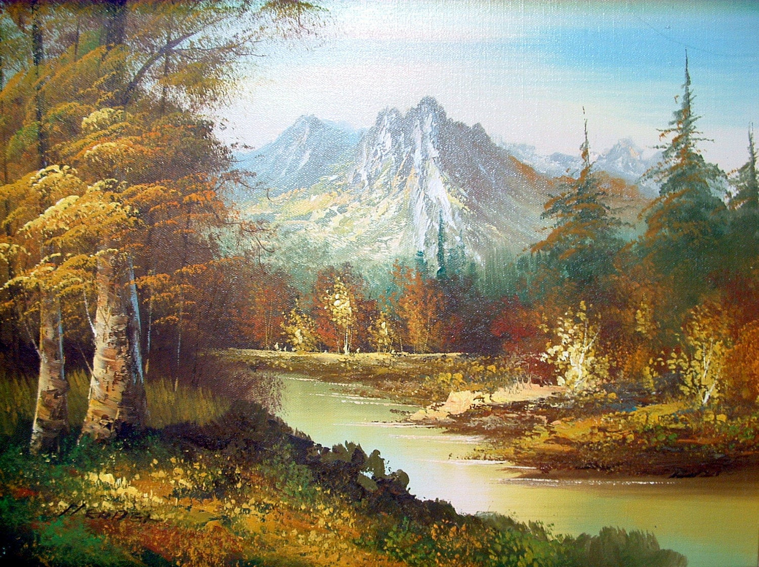Oil Paintings Landscape
 Vintage landscape oil painting by Hendel