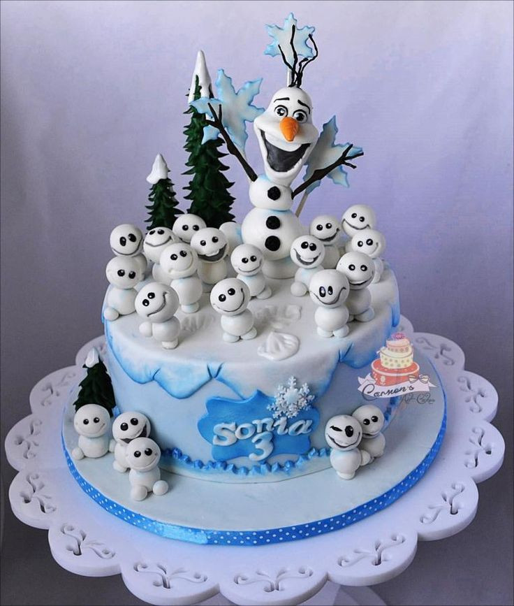 Olaf Birthday Cake Ideas
 17 Best images about frozen torták on Pinterest