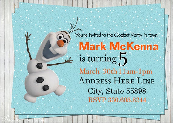 Olaf Birthday Invitations
 Etsy Your place to and sell all things handmade