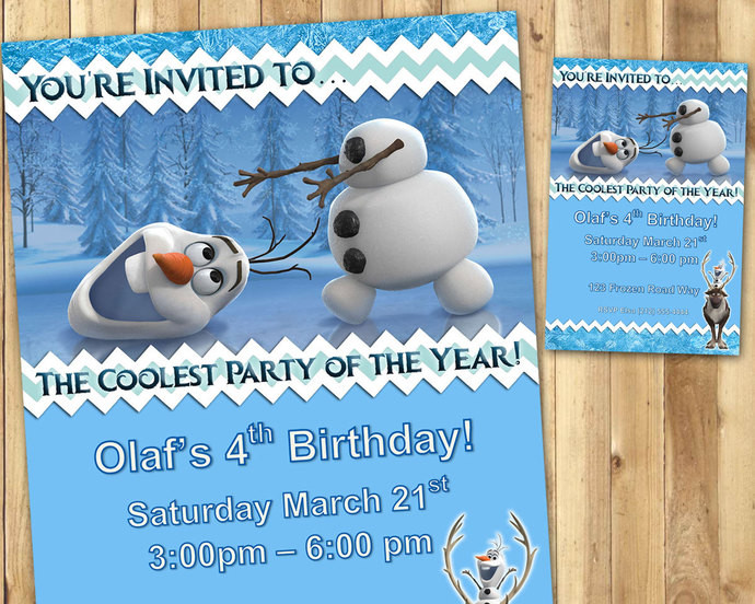 Olaf Birthday Invitations
 Olaf Birthday Invitations Download Edit
