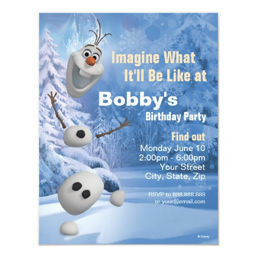 Olaf Birthday Invitations
 Frozen Olaf In Pieces Birthday Party Invitation