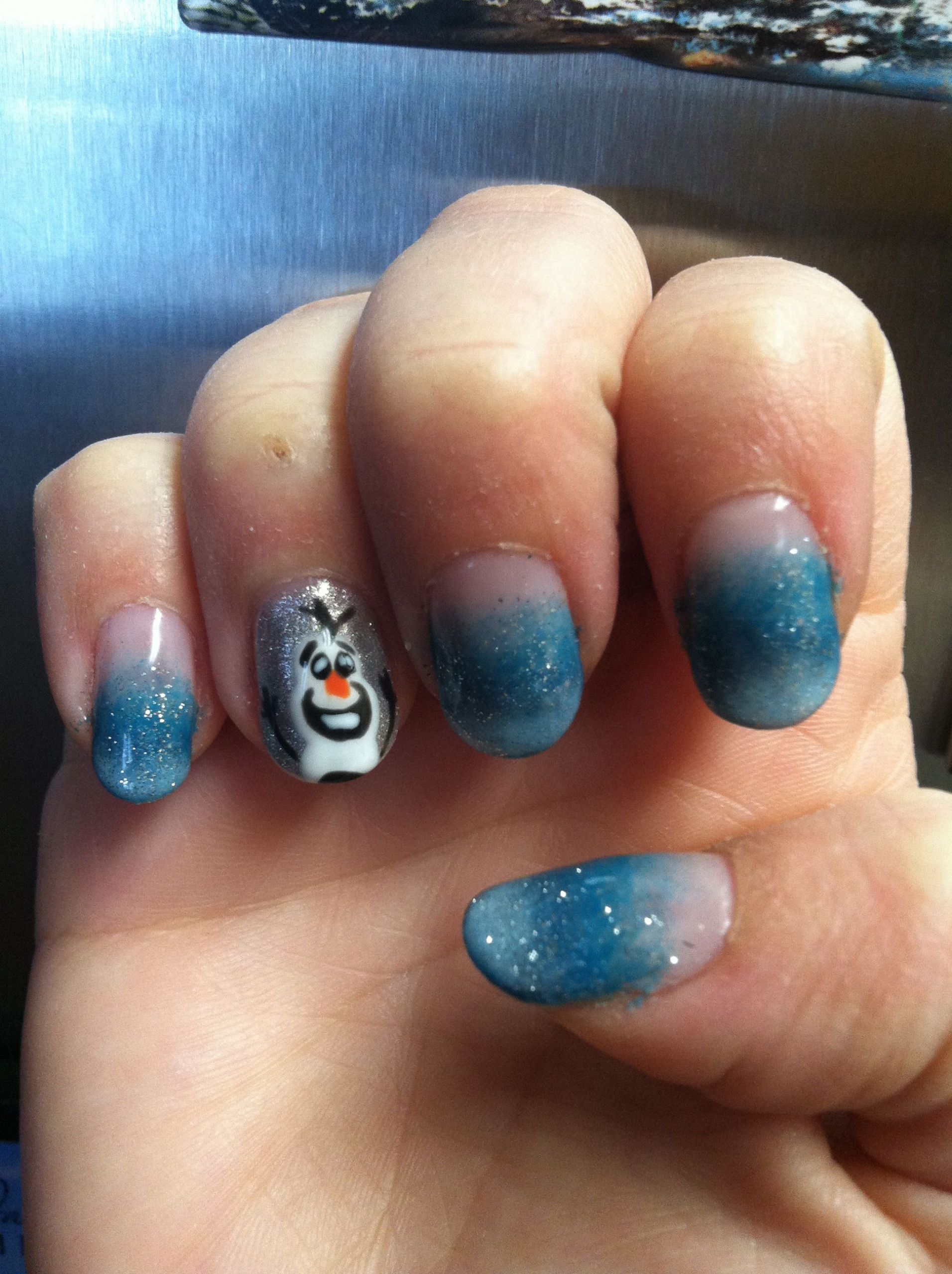 Olaf Nail Designs
 Olaf from Disney s Frozen nails frozen olaf nailart