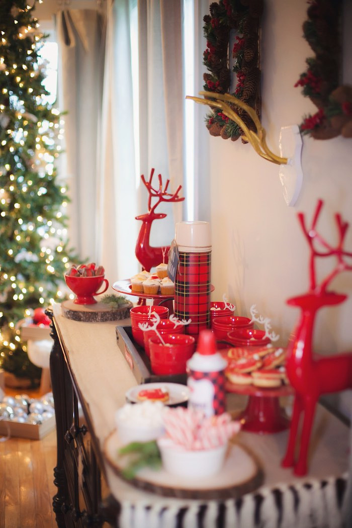 Old Fashioned Christmas Party Ideas
 Kara s Party Ideas Cozy Tree Trimming Holiday Party