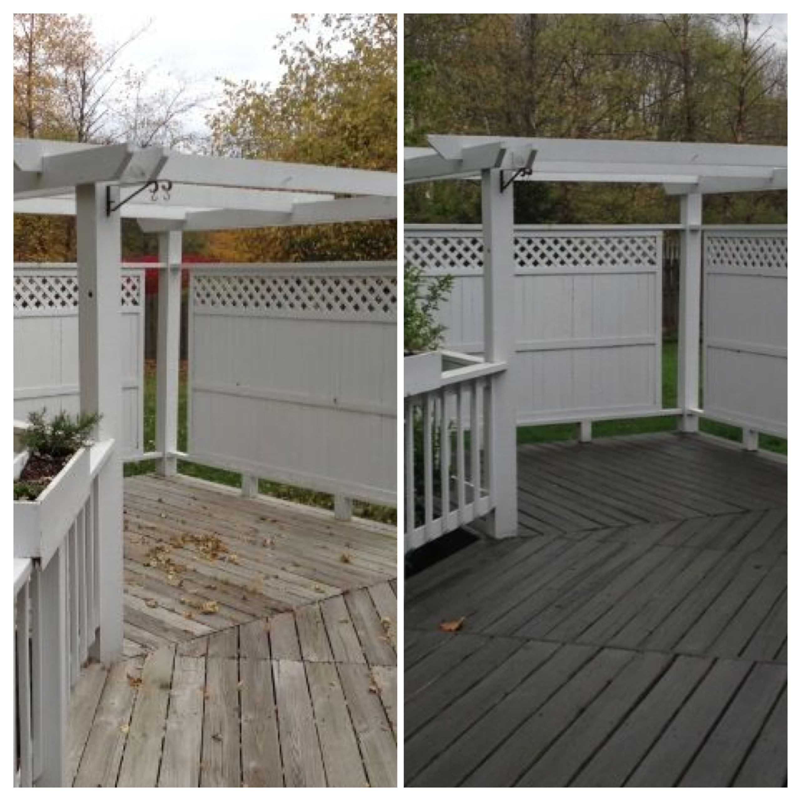 Olympic Deck Paint
 Deck before and after Olympic Solid Color stain in