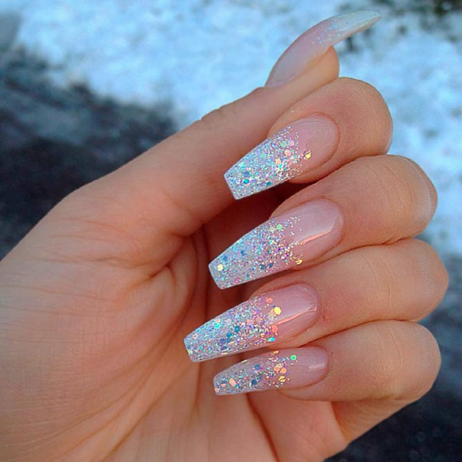 Ombre Nails With Glitter
 Amazing Glitter Ombre Nails Ideas