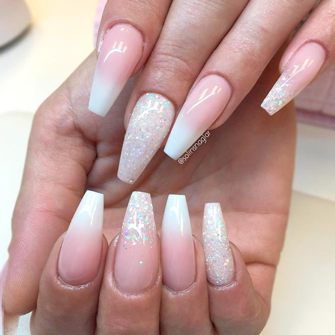 Ombre Nails With Glitter
 Freshest Ombre Glitter Nails Ideas