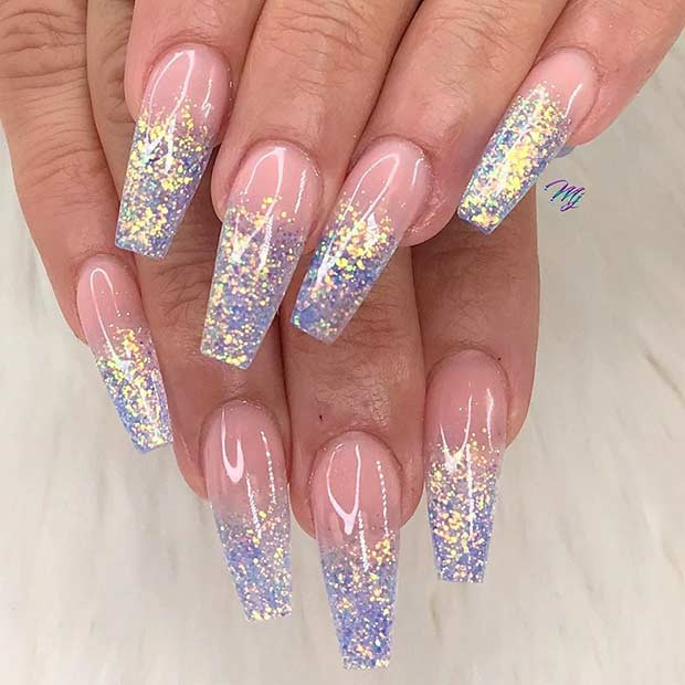 Ombre Nails With Glitter
 23 Pretty Glitter Ombre Nails That Go With Everything