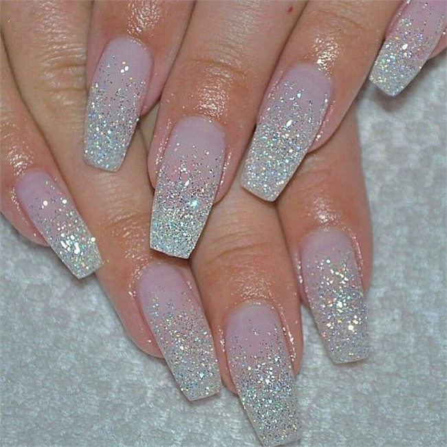Ombre Nails With Glitter
 25 Trendy Glamorous Ombre & Glitter Nail Designs – Fashonails