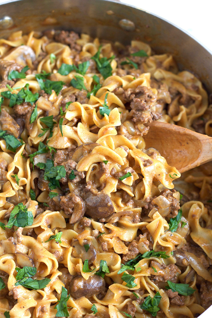 One Pot Beef Stroganoff
 Creative e Pot Meals to Try