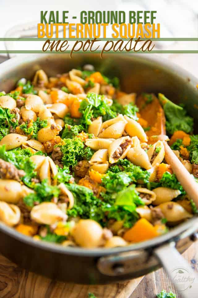 One Pot Ground Beef Recipes
 Kale Ground Beef Butternut Squash e Pot Pasta • The