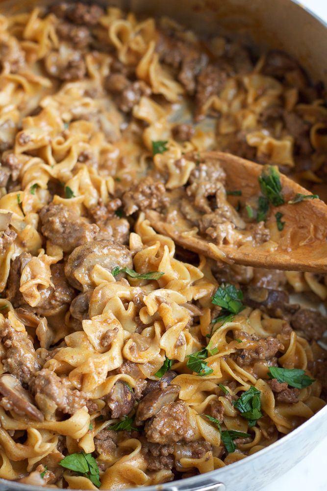 One Pot Meals With Ground Beef
 Easy e Pot Ground Beef Stroganoff Recipe