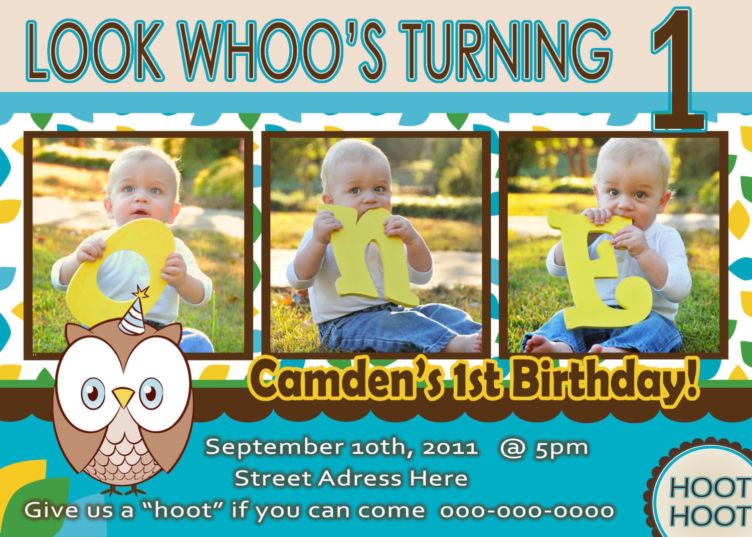 One Year Old Boy Birthday Party Ideas
 Owl Invite Boy 1st Birthday Party Invitation Look Whoos 1 Owl